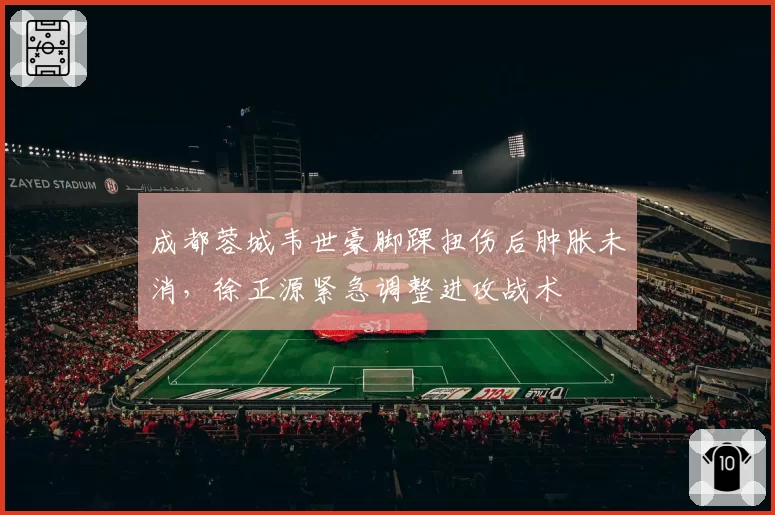 成都蓉城韦世豪脚踝扭伤后肿胀未消,徐正源紧急调整进攻战术